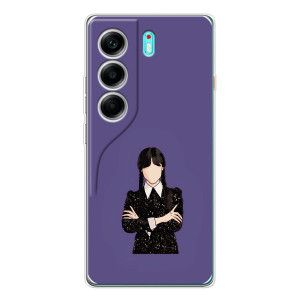 Чехлы Венсдей на TECNO Camon 40 Уэнсдей (AlphaPrint)
