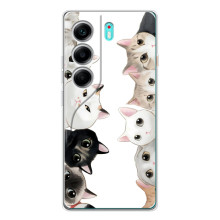 Чохол із милими котиками на ТЕCНO Кaмон 40 – Чорно-білі котики