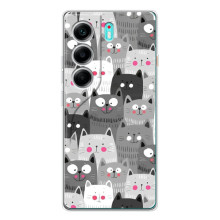 Чохол із милими котиками на ТЕCНO Кaмон 40 – Колаж з котами