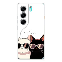 Чехол с рисунком кот на TECNO Camon 40 (Коты в очках)