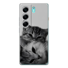 Чехол с рисунком кот на TECNO Camon 40 (Пара котов)