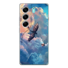 Чохол з принтом дракон Беззубик ТЕCНO Кaмон 40 – Беззубик в небі