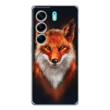 Чохол з принтом лисички ТЕCНO Кaмон 40 – Лисиця на чорному