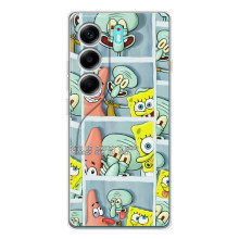Силиконовый чехол Спанч Боб на ТЕКНО Камон 40 (Фото-БоБ)