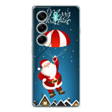 Чохол з зимовим принтом для Модель телефону українськими буквами і цифрами можна написати так: ТЕКНО Камон 40. (Дід Мороз)