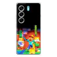 Чехлы для TECNO Camon 40 (Персонажи Майн Крафт) – Герой Майнкрафт