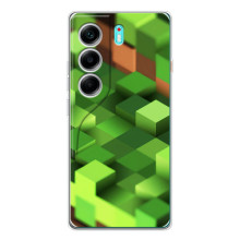 Чехлы для TECNO Camon 40 (Персонажи Майн Крафт) – Текстура