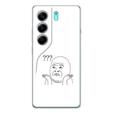 Прикольные Чехлы с принтом "интернет мэмы" для TECNO Camon 40 – Стикер удивления