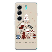 Рождественские Чехлы для TECNO Camon 40 (VPrint) (Merry Christmas)