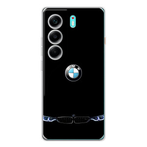 Силіконовий бампер з картинкою машини на TECNO Camon 40 – Чорний BMW