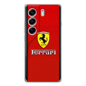 Силіконовий бампер з картинкою машини на TECNO Camon 40 – Ferrari Logo