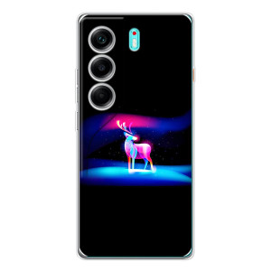 Силиконовый бампер с картинкой животных для TECNO Camon 40 – Яркий олень