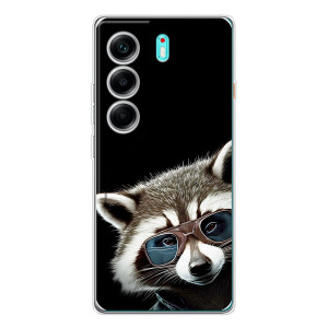 Силиконовый Чехол с Енотами на TECNO Camon 40 – Стильный Енот