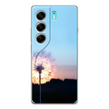 Силиконовый Чехол с одуванчиками на TECNO Camon 40 – Закат с одуванчиком