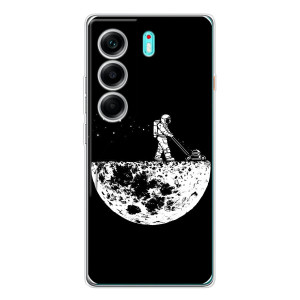 Силиконовый Чехол с принтом "Космонавты" на TECNO Camon 40 – Космонавт