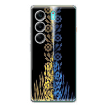 Силиконовый Чехол на TECNO Camon 40 – Патриотическая вышиванка