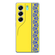 Силиконовый Чехол на TECNO Camon 40 – Вышиванка на желтом