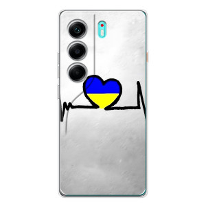 Силиконовый Чехол на TECNO Camon 40 (Я-Украина) – Украинская кардиограмма