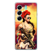 ЗСУ Чехлы (TPU) для TECNO Camon 40 (Женщина солдат)