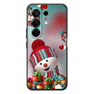 Чехлы на Новый Год TECNO Camon 50 (Снеговик в шапке)