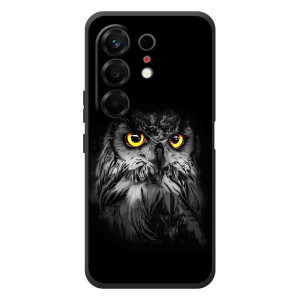 Чехлы с принтом СОВЫ для TECNO Camon 50 – Сова на чёрном