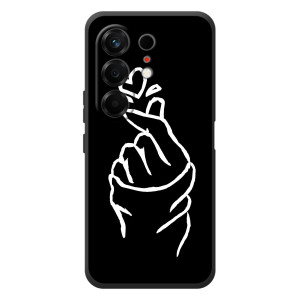 Чехлы (Знак сердечка) на TECNO Camon 50 (Сердце на черном)
