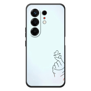 Чехлы (Знак сердечка) на TECNO Camon 50 (Сердце на голубом)