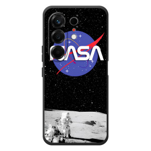Силиконовый бампер с принтом "Наса" на TECNO Camon 50 – Nasa на луне