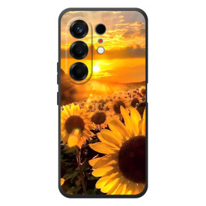 Чехол с Цветами для TECNO Camon 50 (поле подсолнухов)
