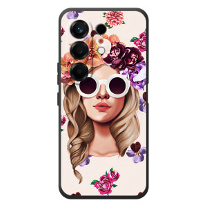 Чехол с картинкой Модные Девчонки TECNO Camon 50 (Девушка в очках)