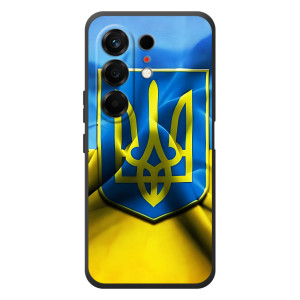 Чехол с картинкой (Патриотический ГЕРБ) на TECNO Camon 50 (Герб и Флаг Украины)