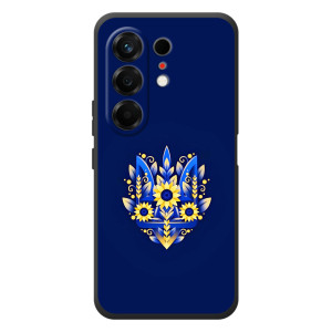 Чехол с украинским гербом на TECNO Camon 50 – Цветочный герб