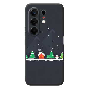 Силиконовый бампер на рождество для TECNO Camon 50 (Город зимний)