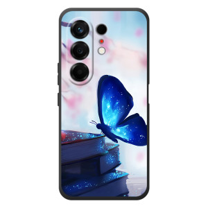 Силиконовый бампер с картинкой животных для TECNO Camon 50 (Бабочка синяя)