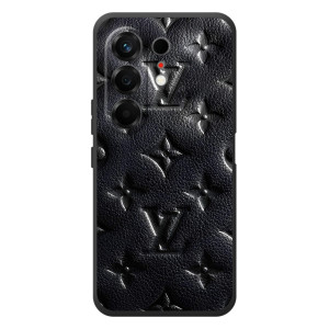 Текстурный Чехол Louis Vuitton для Техно Камон 50 (Черный ЛВ)