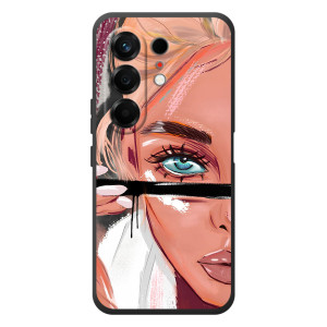 Силиконовый Чехол на TECNO Camon 50 с картинкой Стильных Девушек (Девушка и ресницы)