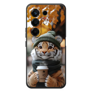 Печатный чехол «Зверята с кофе» для TECNO Camon 50 – Тигр с кофе