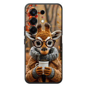 Печатный чехол «Зверята с кофе» для TECNO Camon 50 – Жираф с кофе