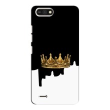 Чехол (Корона на чёрном фоне) для Техно Поп 2ф – Золотая корона