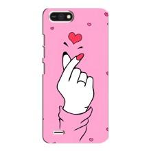 Чохол з принтом для TECNO POP 2F (AlphaPrint - Знак сердечка)