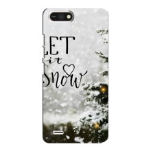 Новогодние, Праздничные Чехлы для TECNO POP 2F - 2024 год (Let it snow)