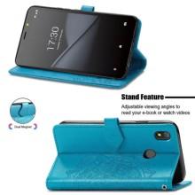 Кожаный чехол-книжка Art Case с визитницей для TECNO POP 3 – Синий