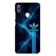 Чехлы Адидас для TECNO POP 3 (AlphaPrint) (Синий Адидас)