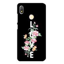 Чехлы для любимой на Техно Поп 3 (VPrint) (Цветы LOVE)