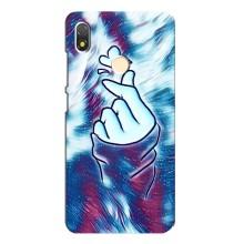 Чехол с принтом для TECNO POP 3 (AlphaPrint - Знак сердечка)