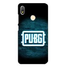 Чехол PUBG для Техно Поп 3 (AlphaPrint) (Лого PUBG)