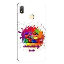 Чехол Амонг Ас для TECNO POP 3 (AlphaPrint) (Яркий АмонгАс)