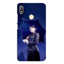 Чехлы Венсдей на TECNO POP 3 Уэнсдей (AlphaPrint) (Уэнздей с зонтом)