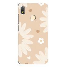 Чехол с цветочным принтом на Техно Поп 3 – Бежевые цветы