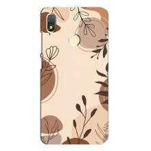 Чехол с цветочным принтом на Техно Поп 3 – Коричневые цветы